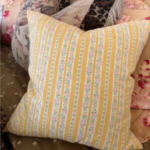 Vintage Ticking Down Feather Pillow